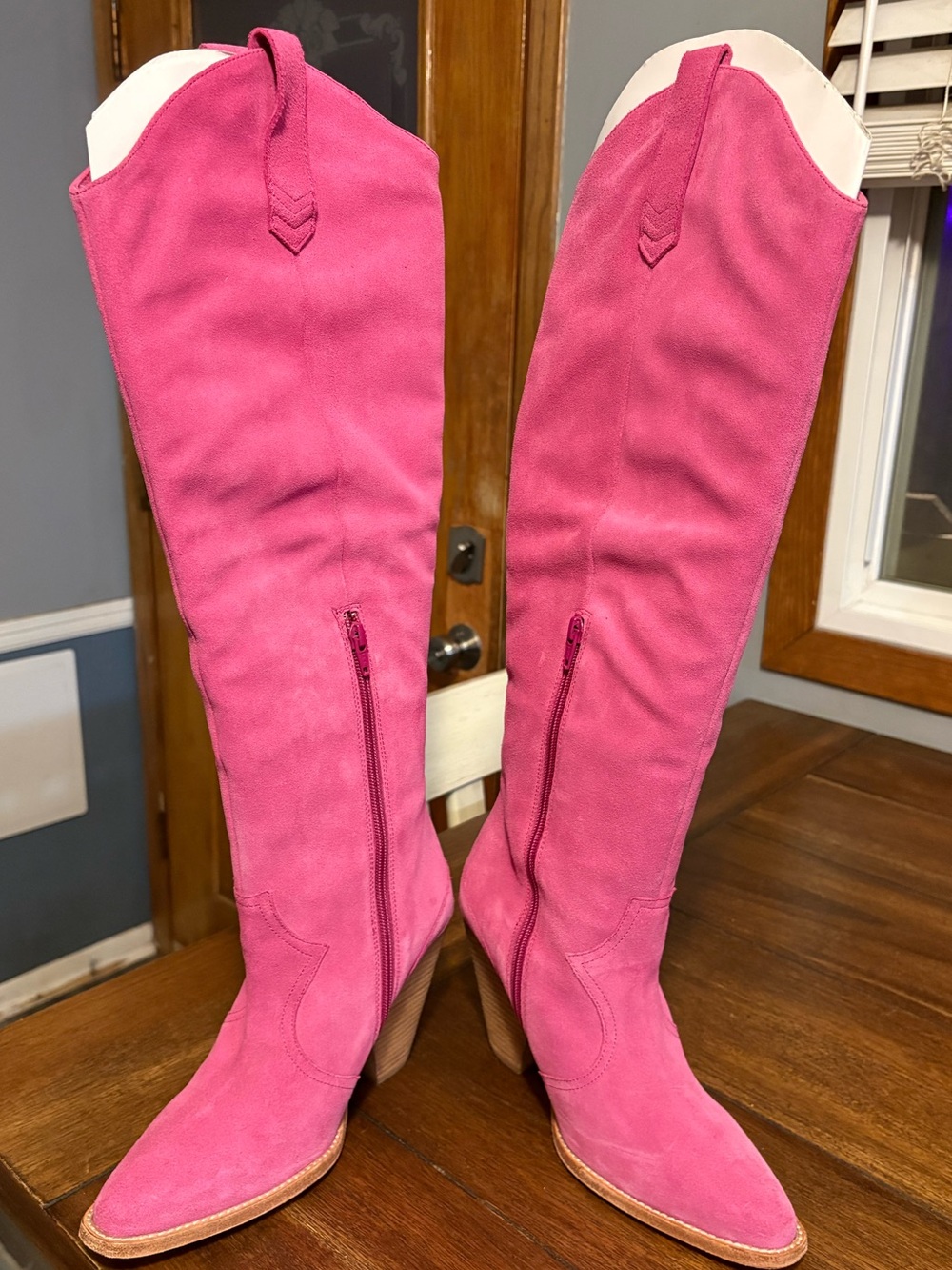 Spell Montana Knee High Suede Pink Boots - Picture 10 of 12